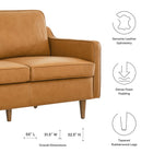 Modway Impart Genuine Leather Loveseat