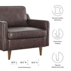 Modway Impart Genuine Leather Armchair