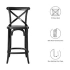 Modway Gear Counter Stool - Wood Seat