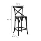 Modway Gear Counter Stool - Wood Seat