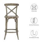 Modway Gear Counter Stool - Wood Seat