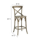 Modway Gear Counter Stool - Wood Seat