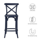 Modway Gear Counter Stool - Wood Seat