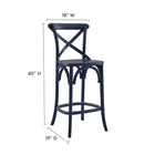 Modway Gear Counter Stool - Wood Seat