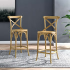 Modway Gear Counter Stool - Wood Seat