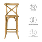 Modway Gear Counter Stool - Wood Seat