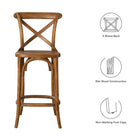 Modway Gear Counter Stool - Wood Seat