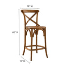 Modway Gear Counter Stool - Wood Seat