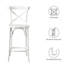 Modway Gear Counter Stool - Wood Seat
