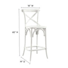 Modway Gear Counter Stool - Wood Seat