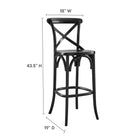 Modway Gear Bar Stool - Wood Seat