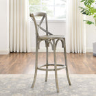 Modway Gear Bar Stool - Wood Seat