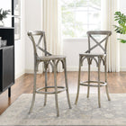 Modway Gear Bar Stool - Wood Seat