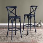 Modway Gear Bar Stool - Wood Seat