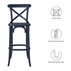 Modway Gear Bar Stool - Wood Seat