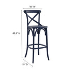 Modway Gear Bar Stool - Wood Seat