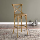 Modway Gear Bar Stool - Wood Seat