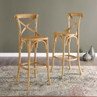 Modway Gear Bar Stool - Wood Seat