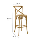 Modway Gear Bar Stool - Wood Seat