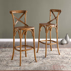 Modway Gear Bar Stool - Wood Seat