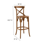 Modway Gear Bar Stool - Wood Seat