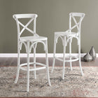 Modway Gear Bar Stool - Wood Seat
