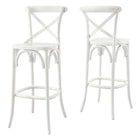 Modway Gear Bar Stool - Wood Seat