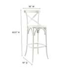 Modway Gear Bar Stool - Wood Seat