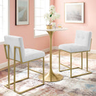 Modway Privy Upholstered Fabric Counter Stool Set of 2