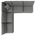 Modway Commix 5-Piece Outdoor Patio Sectional Sofa EEI-5587