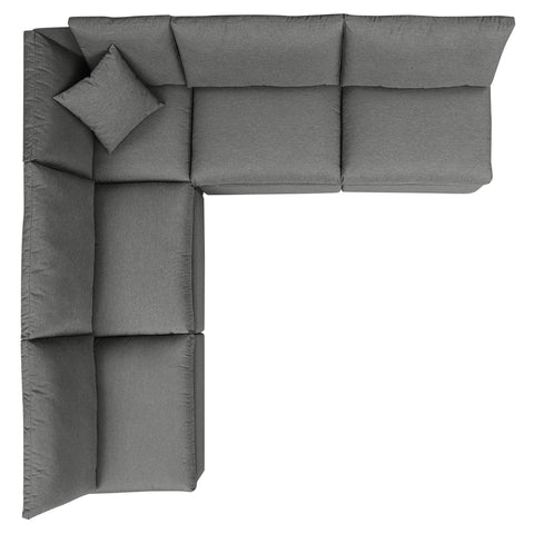 Modway Commix 5-Piece Outdoor Patio Sectional Sofa  
