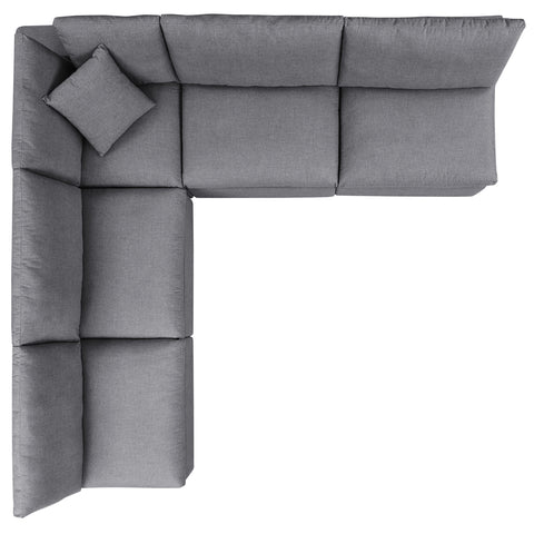 Modway Commix 5-Piece Sunbrella® Outdoor Patio Sectional Sofa  