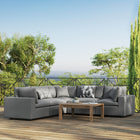 Modway Commix 5-Piece Outdoor Patio Sectional Sofa EEI-5589