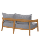 Modway Brisbane Teak Wood Outdoor Patio Loveseat