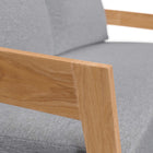 Modway Brisbane Teak Wood Outdoor Patio Loveseat