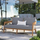 Modway Brisbane Teak Wood Outdoor Patio Loveseat