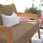 Modway Brisbane Teak Wood Outdoor Patio Loveseat