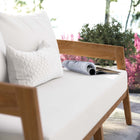 Modway Brisbane Teak Wood Outdoor Patio Loveseat