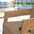 Modway Brisbane Teak Wood Outdoor Patio Armchair