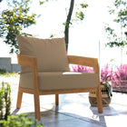 Modway Brisbane Teak Wood Outdoor Patio Armchair