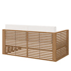 Modway Carlsbad Teak Wood Outdoor Patio Loveseat