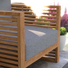 Modway Carlsbad Teak Wood Outdoor Patio Armchair