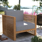 Modway Carlsbad Teak Wood Outdoor Patio Armchair