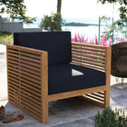 Modway Carlsbad Teak Wood Outdoor Patio Armchair