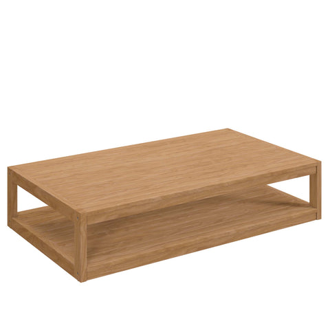 Modway Carlsbad Teak Wood Outdoor Patio Coffee Table  