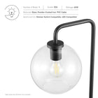 Modway Silo Glass Globe Glass and Metal Floor Lamp