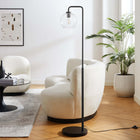 Modway Silo Glass Globe Glass and Metal Floor Lamp