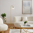 Modway Silo Glass Globe Glass and Metal Floor Lamp