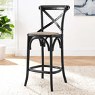 Modway Gear Counter Stool - Rattan Seat