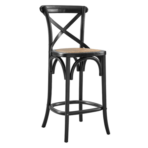 Modway Gear Counter Stool - Rattan Seat